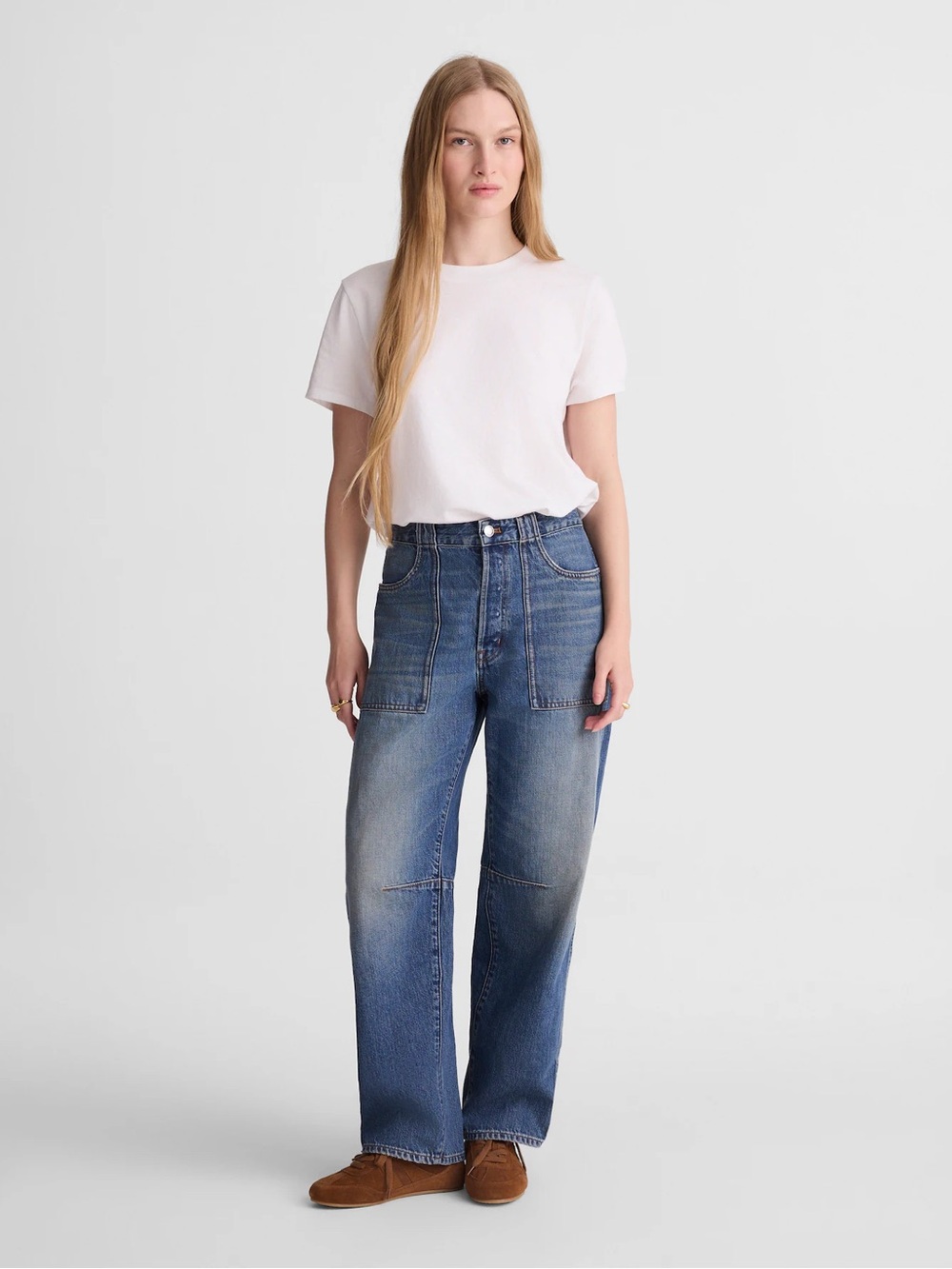 Madewell The Darted Barrel-Leg Jean